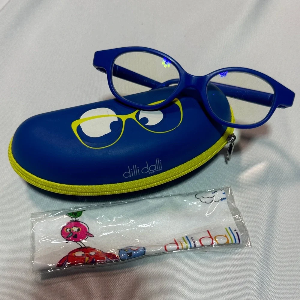Blue Kids Glasses with Case - Cake Pop - Cobalt Blue